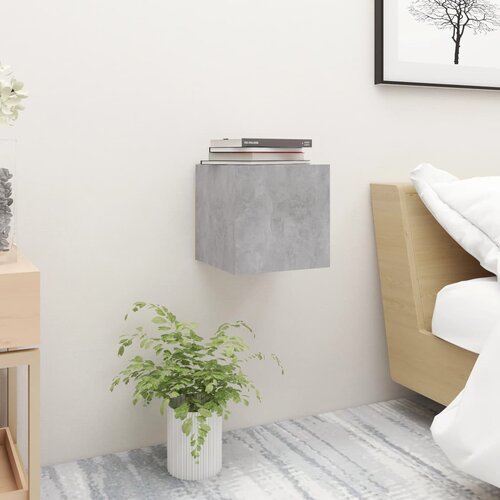 Maison Chic Dvo delni komplet Nočne omarice - Nočne mize betonsko sive 30,5x30x30 cm iverna plo&amp;scaron;ča, (21687406) Slike
