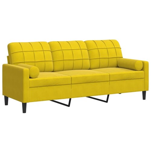 Maison Chic kavč - Sofa - Kanape trosed z okrasnimi blazinami rumen 180 cm žamet, (21727950) Cene