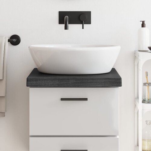  Kopalniški pult temno siv 40x50x(2-6) cm obdelan trden les Cene