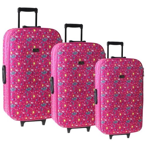 cairo, kofer, set 3 komada, pe, flamingo ( 100121 ) Slike