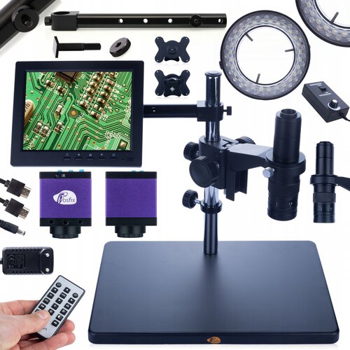 Rosfix digitalni mikroskop earth pro MCEP-0,5X + 8-PALČNI zaslon+ročaj+prilagodljiva 56XLED osvetlitev+kamera tucana pro, (22084118) Cene
