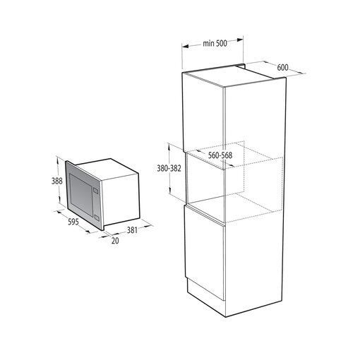 Gorenje mikrovalna pećnica BM251SG2BG, (738323) Slike
