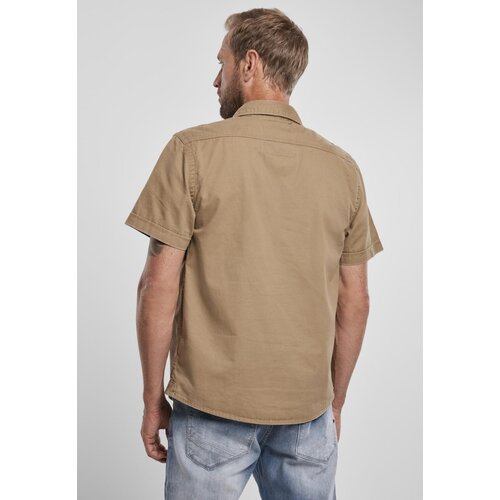 Urban Classics Vintage Shirt Shortsleeve Camel Slike