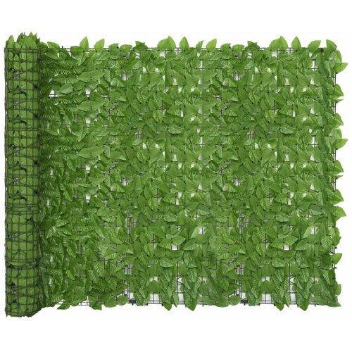 VidaXL Balkonski zastor sa zelenim li&amp;scaron;ćem 500 x 150 cm Slike