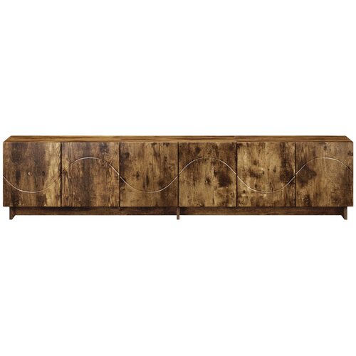  TV stalak 180 x 34,5 x 40 cm Dimljeni hrast Konstruirano drvo Slike
