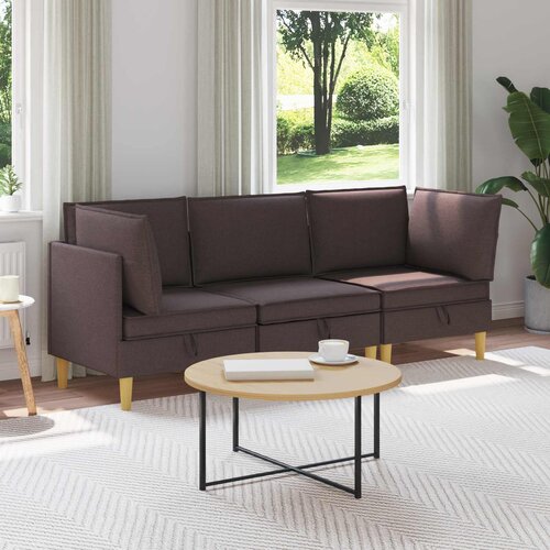  Modularni set sofe sa skladi&scaron;tem 3 pcs Tamno smeđa Tkanina Cene