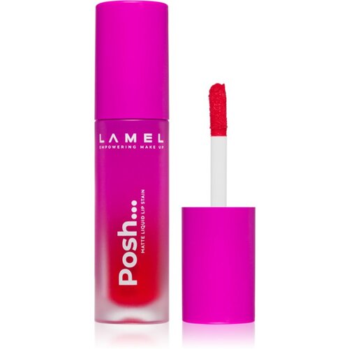 LAMEL Posh Matte Liquid Lip Stain dolgoobstojna tekoča mat &amp;scaron;minka odtenek 406 4 g Slike