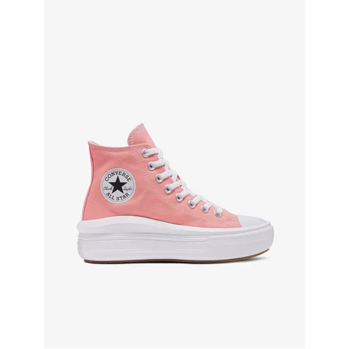 Converse Pink Womens Ankle Sneakers on the Platform Chuck Taylor - Women