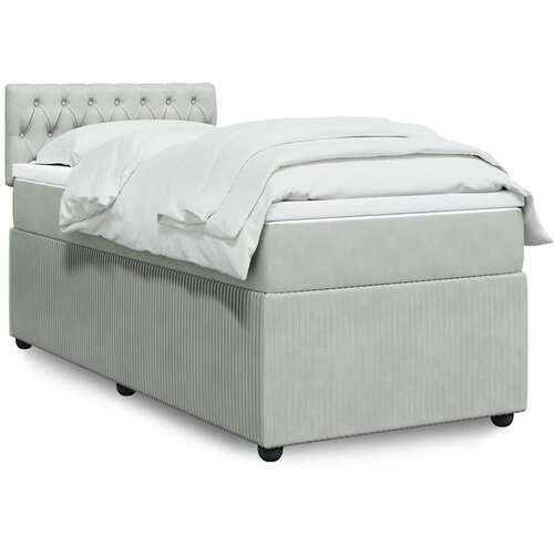 Box spring krevet s madracem svjetlosivi 80 x 200 cm bar&scaron;unasti Cijene