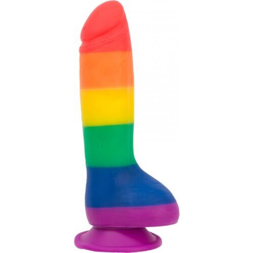 Addiction Silikonski dildo Justin u bojama duge, 20cm Cijene