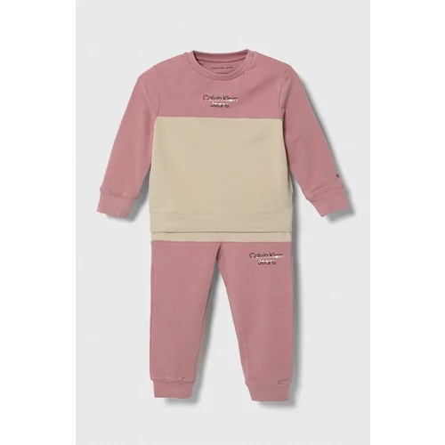 Calvin Klein Jeans Dječja trenirka boja: ružičasta