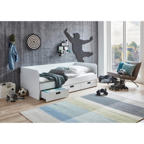 XXXL Raztegljiva Postelja Bianca, 90-180x200, Bela Slike