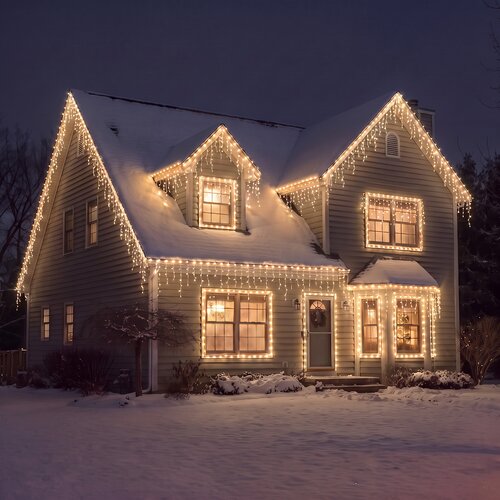 Phenom LED veriga - zavesa 15m toplo bela 600 LED 100-240V Slike