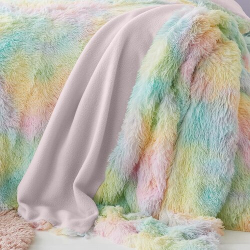 Catherine Lansfield Otroška odeja iz mikropliša 130x170 cm Rainbow Cuddly – Cene