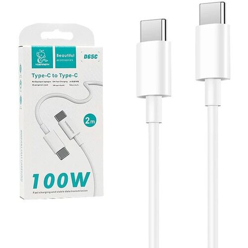 Kedo USB kabel USB-C na USB-C, 2 m, 3.6A, 100W, PD, beli, (5000350370) Slike