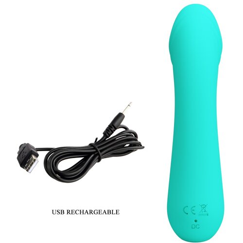Pretty Love Cetus Super Soft Silicone G-Spot Vibrator Aqua Green Slike
