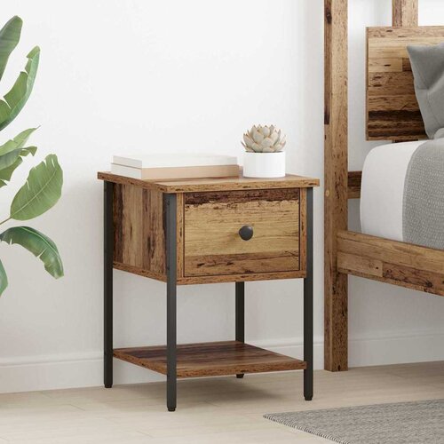 vidaXL Ormarić za krevet 2 pcs Staro drvo 40 x 39 x 40 cm Cijene