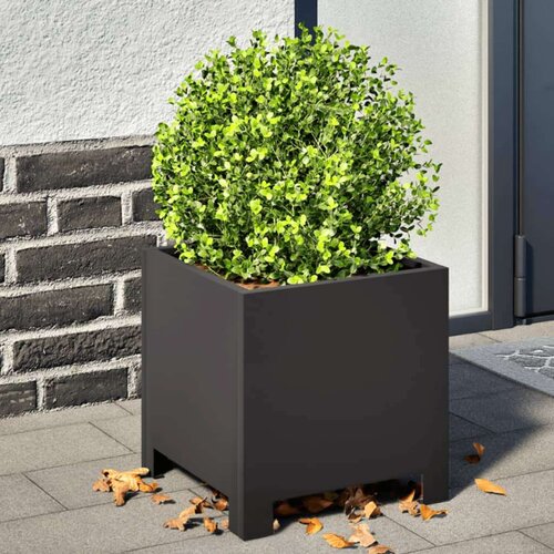 vidaXL Vrtne sadilice 2 kom crne 30x30x30 cm čelične Cene