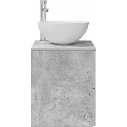  Umivaonik s policom Betonska siva 49,5 x 41 x 64,5 cm Slike