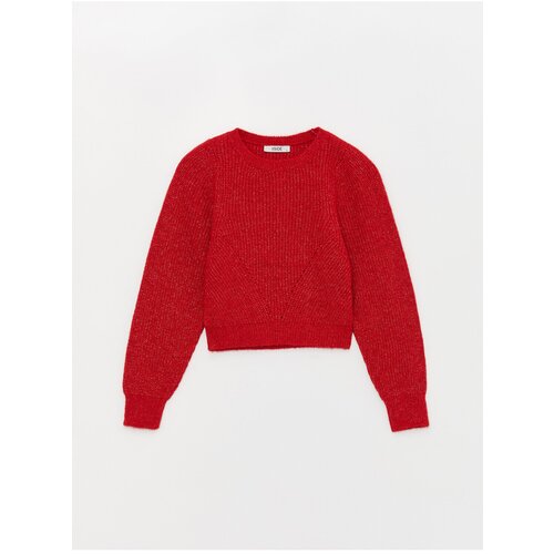 LC Waikiki Round Neck Women's Knitwear Sweater With Patterned Long Sleeves Slike