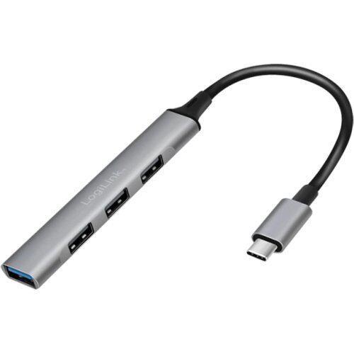 Logilink HUB type C ultra slim, 4 x USB-A, aluminimum Cene