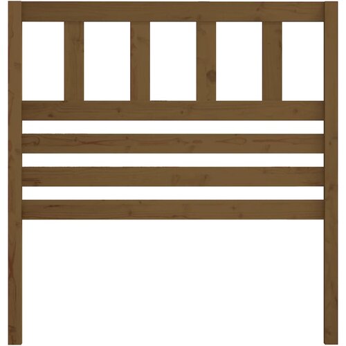  Uzglavlje za krevet boja meda 106 x 4 x 100 cm masivna borovina Slike