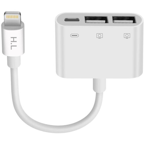 AVIZAR iphone / ipad lightning na 2 usb adapter za polnjenje lightning - bel, (21123580) Cene