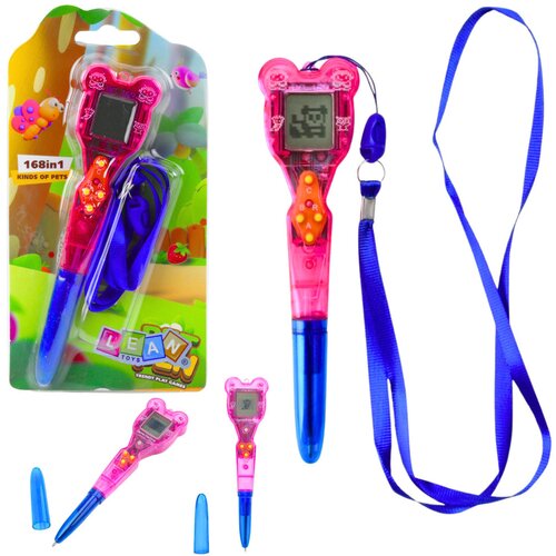 Igračka u obliku kemijske olovke sa igrom i trakom - Lanyard roza Cene