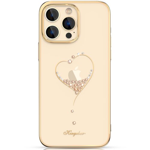 Kingxbar Ovitek za iPhone 14 Plus okra&amp;scaron;en z zlatimi kristali Wish Series, (21522101) Slike