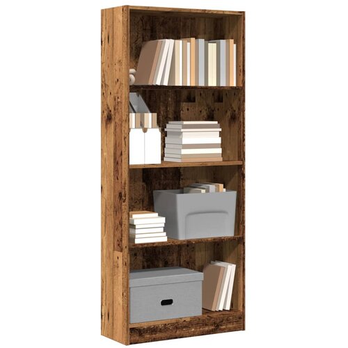  Regal za knjige boja starog drva 60x24x143 cm drveni Cijene