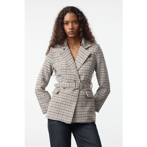 Trendyol Multicolored Belted Woven Blazer Jacket Slike
