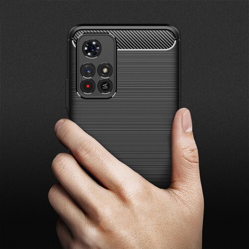 TECH-PROTECT TPUCARBON OVITEK ZA XIAOMI REDMI NOTE 11S 5G / POCO M4 PRO 5G ČRNE BARVE Slike