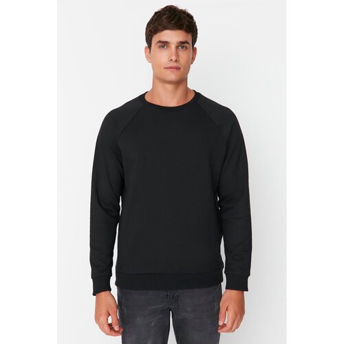 Trendyol Black Men's Basic Oversize Fit Crew Neck Raglan Sleeve Sweatshirt Cijene