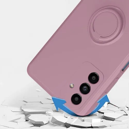 Onasi silikonski ovitek liquid ring za samsung galaxy A53 - vijola Slike