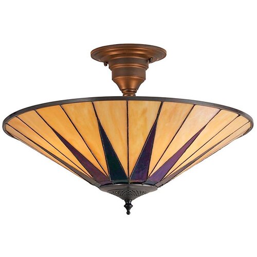 Endon 64043 - plafonski luster tiffany dark star 3xE27/60W/230V, prečnik 49 cm Cene
