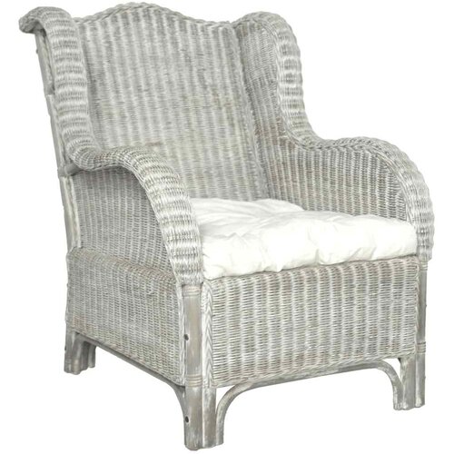 SOFA s jastukom siva od prirodnog ratana i platna Slike