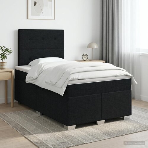  Boxspring krevet s madracem Crna 120 x 190 cm Tkanina Cene