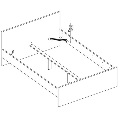 Tvilum Zakonska postelja v hrastovem dekorju brez letvenega dna 140x200 cm v naravni barvi Naia &amp;ndash; Slike