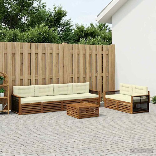  Set vanjskih sofa 7 kom. Prirodna i krem Cijene