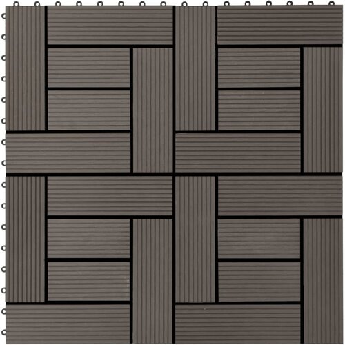 VidaXL Pločice za trijem 22 kom 30 x 30 cm 2 m&amp;sup2; WPC tamnosmeđe Slike