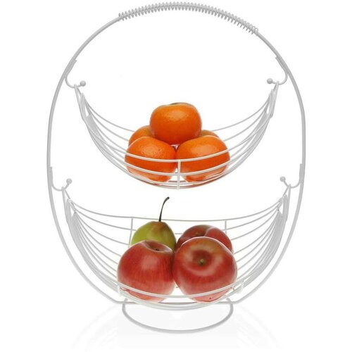 Posuda za Voće Versa Bijela Metal (27 x 45 5 x 36 cm) Cijene