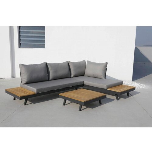 Gardenson Lounge Garnitura Naxos, Antracit, 3-Delni Set Slike