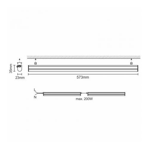  LED svetlo ispod ormarića LED/9W/230V 4000K Slike