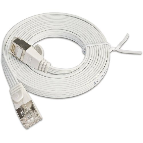 Slim Wirewin PKW-STP-SLIM-KAT6 3.0 WS RJ45 omrežni kabel\, Patch kabel cat 6 U/FTP 3.00 m bela plo&scaron;čati 1 kos, (20417998) Cene