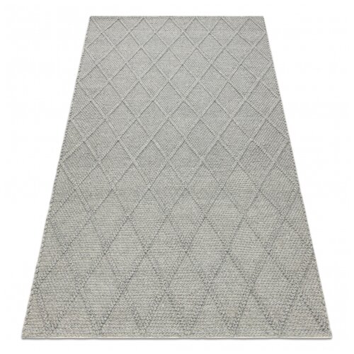 RugsX Volnena preproga TAHAR 99001G siva - ROČNO TKANA petlja, rombovi, boho 160x240 cm, (21993933) Cene