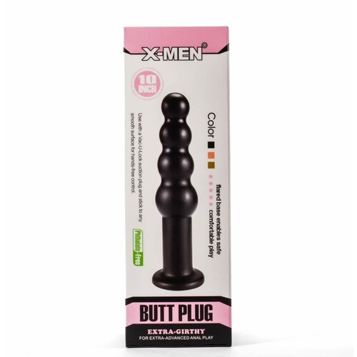 X-Men 10inch Extra Girthy Butt Plug Black II XMEN000161 Slike