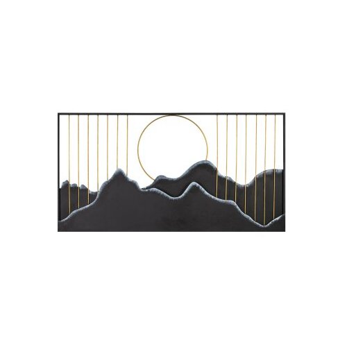 Wallity zidna dekoracija Sagarmatha-1, 114x4x60 cm, crno-zlatne boje Slike