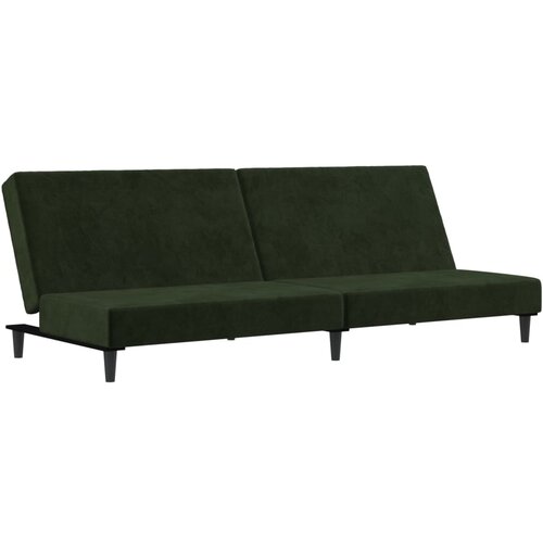 VidaXL Kavč dvosed z leži&amp;scaron;čem temno zelen žamet, (21038244) Slike