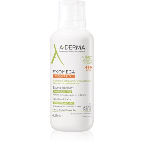 A-derma Exomega Control umirujuće mlijeko za tijelo za vrlo suhu i osjetljivu kožu i kožu sklonu ekcemima protiv iritacije i svrbeži kože 200 ml Slike
