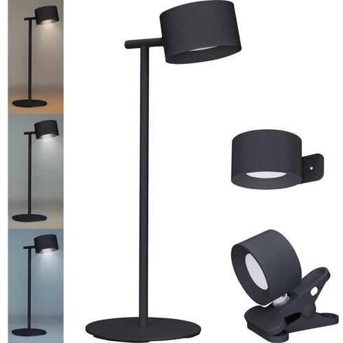 Solight WO68-B-LED prigu&amp;scaron;iva punjiva lampa 3 u 1 LED/4W/2000 mAh 3000/4000/6500K crna Slike